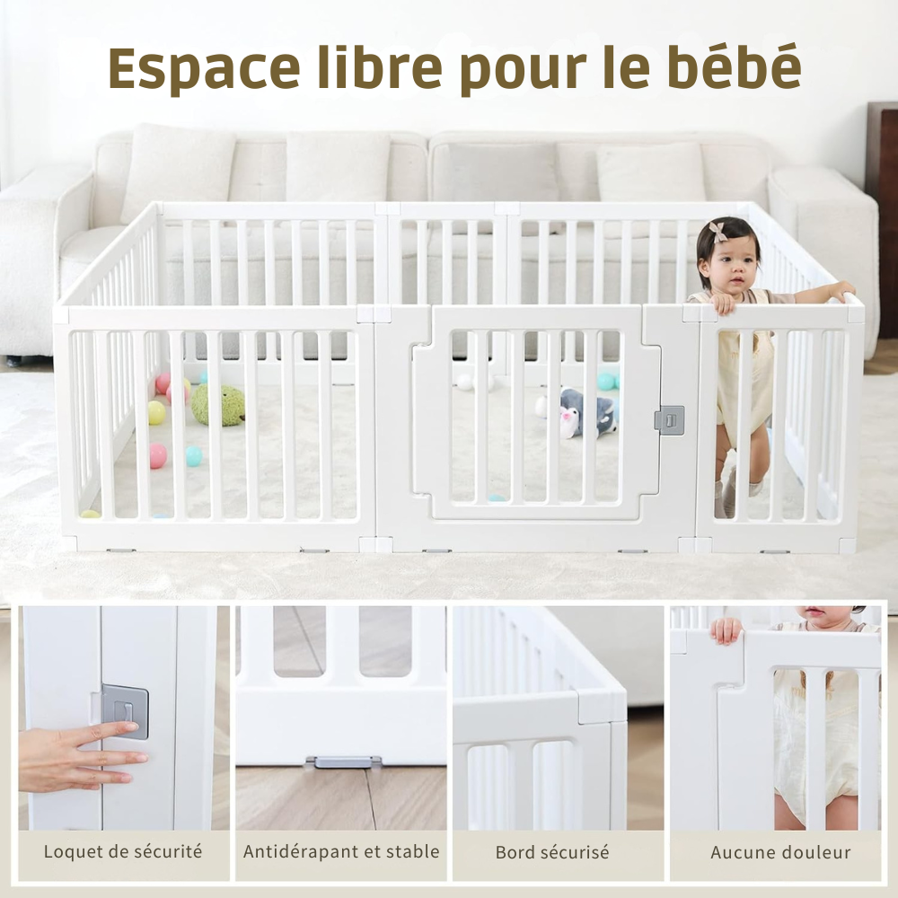 Barrière parc bébé plastique