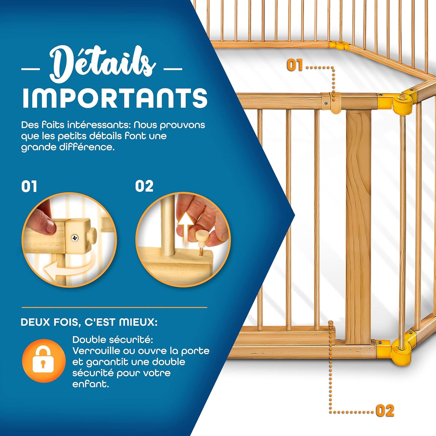 Grand parc bébé bois