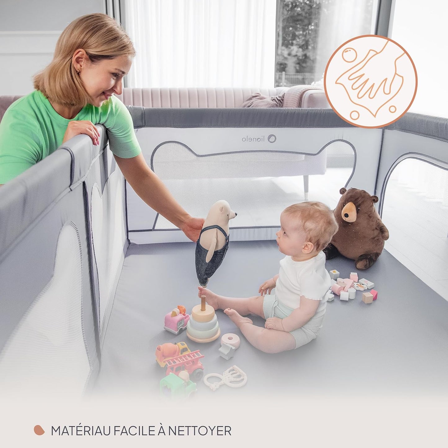 Parc bébé amovible