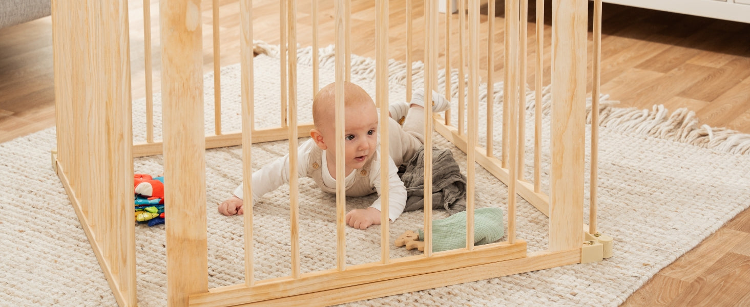 Parc bébé bois carré