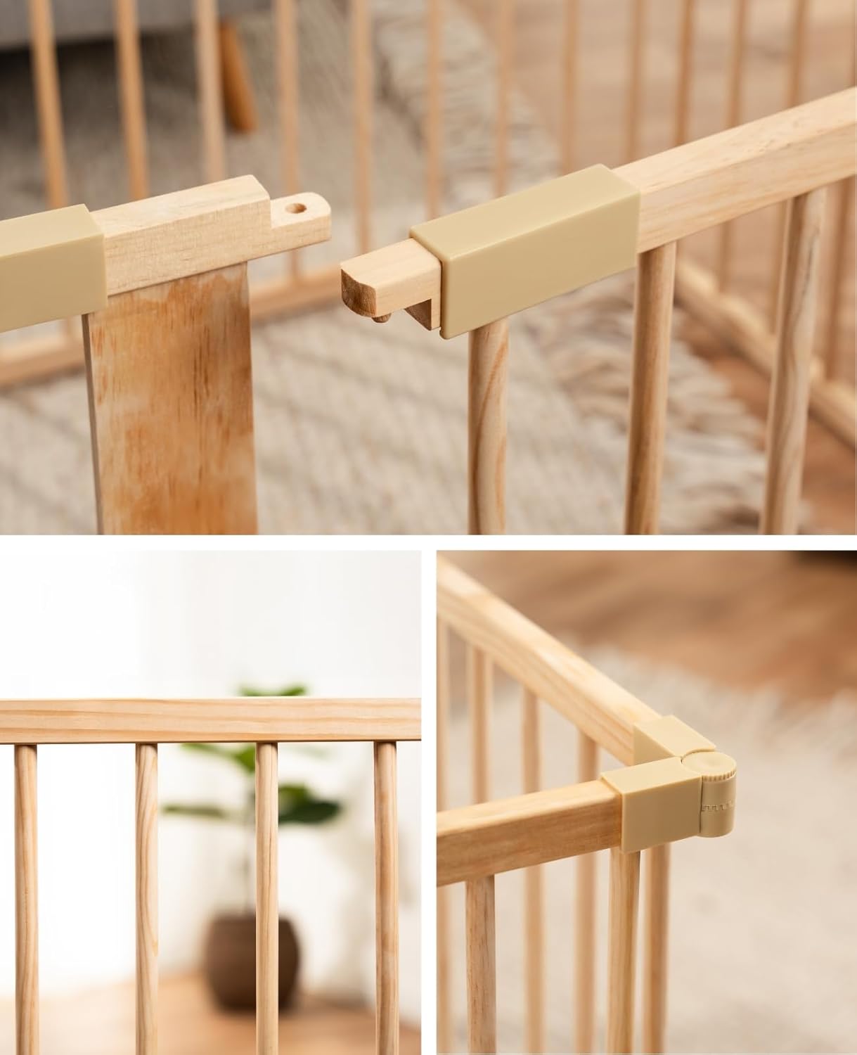 Parc bébé bois carré