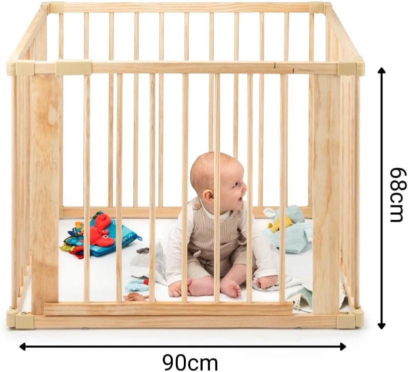 Parc bébé bois carré