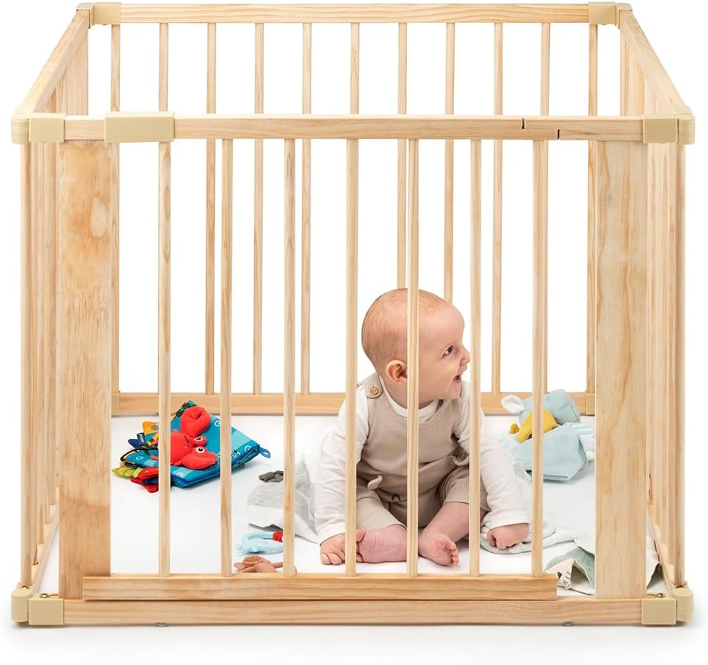 Parc bébé bois carré