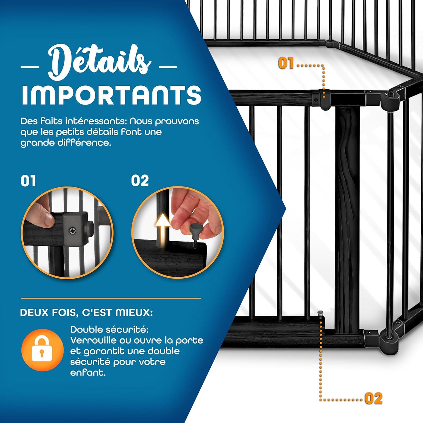 Parc bébé bois noir