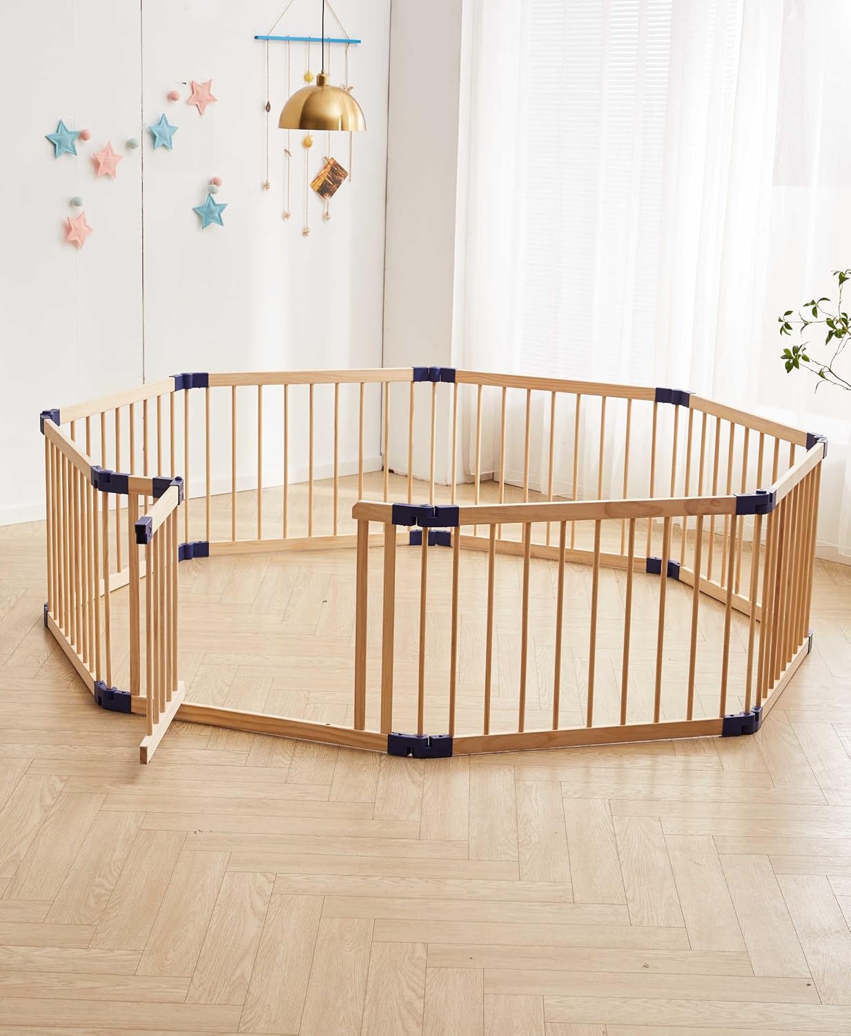 Parc bébé en bois pliable