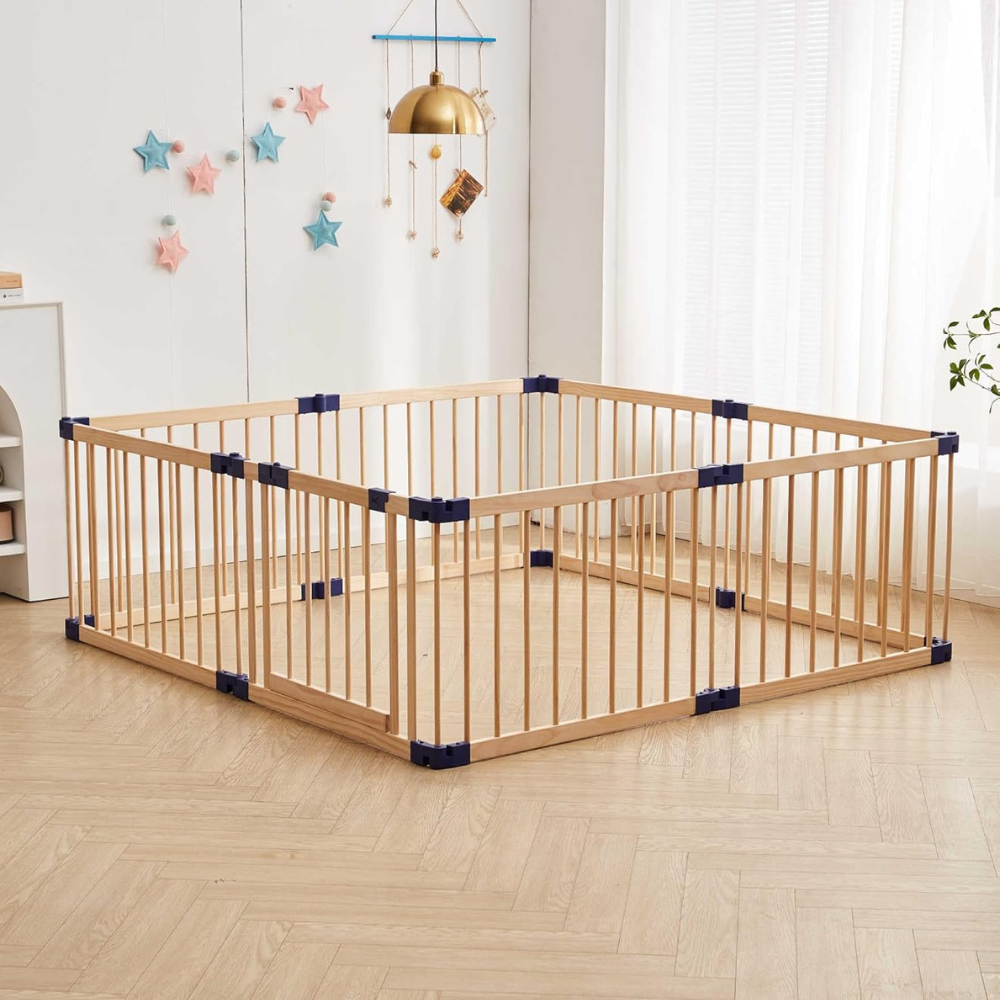 Parc bébé en bois pliable