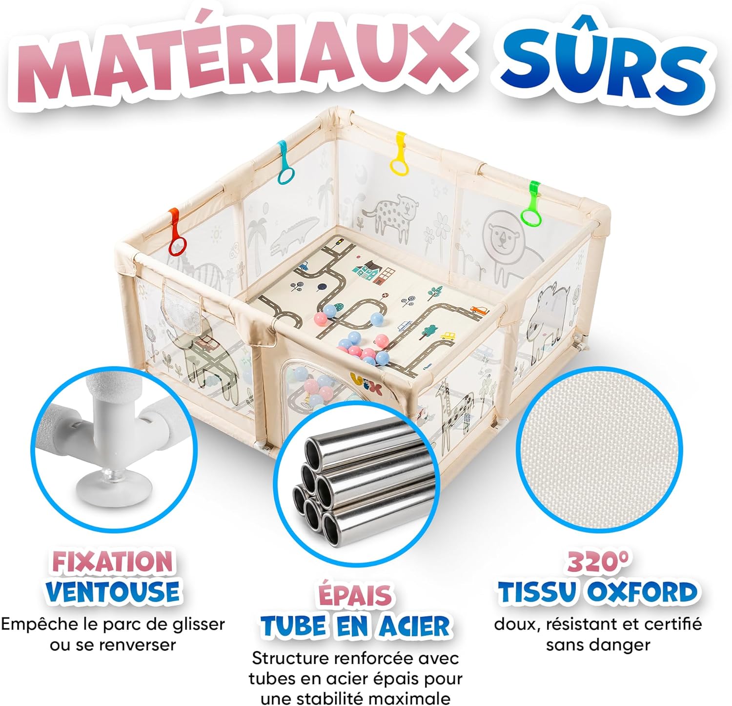 Parc bébé en filet