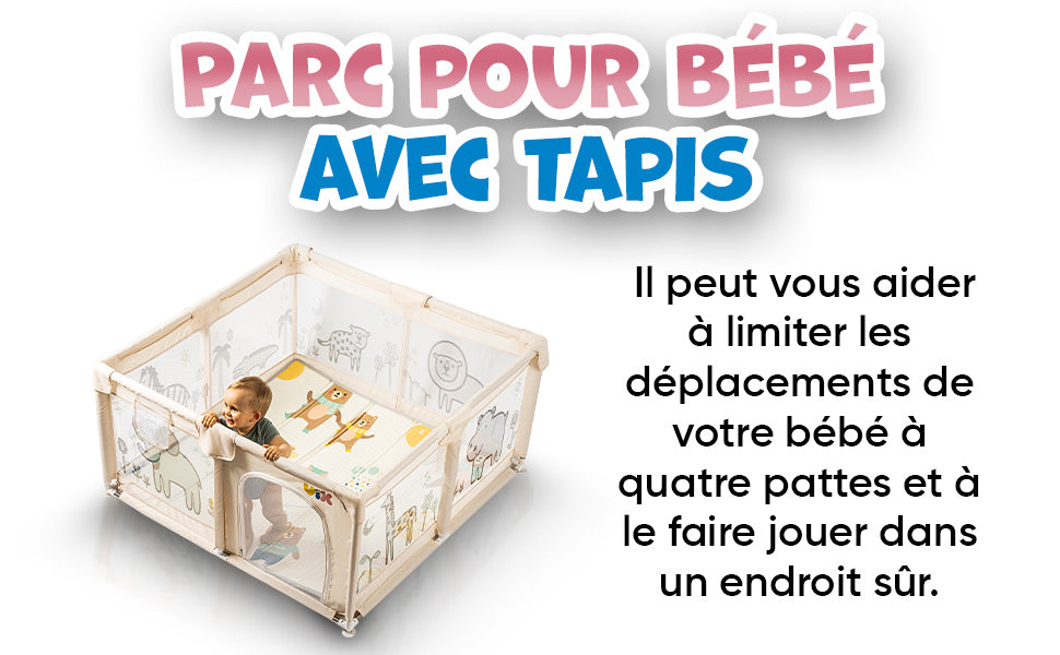 Parc bébé en filet