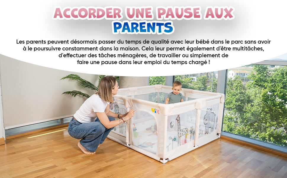 Parc bébé en filet