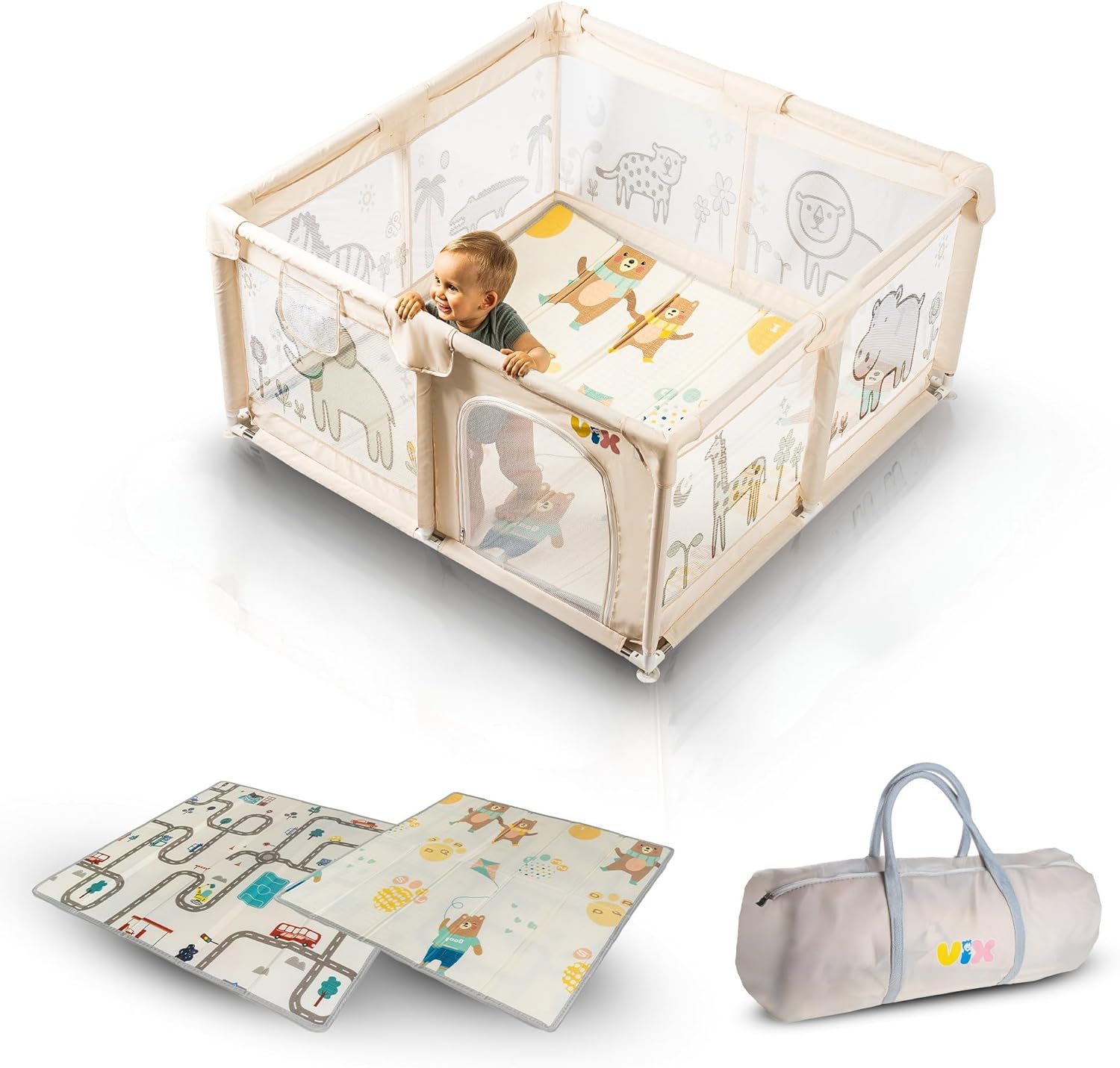 Parc bébé en filet