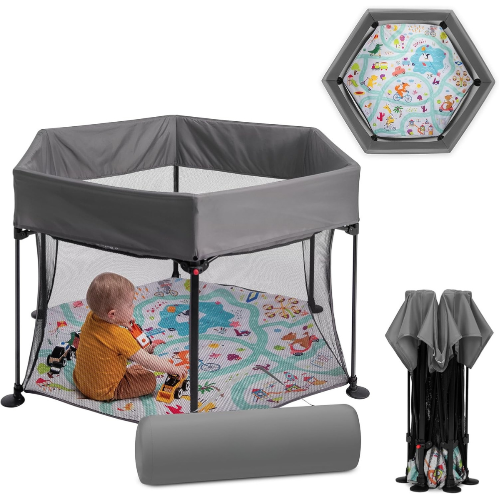 Parc bébé hexagonal