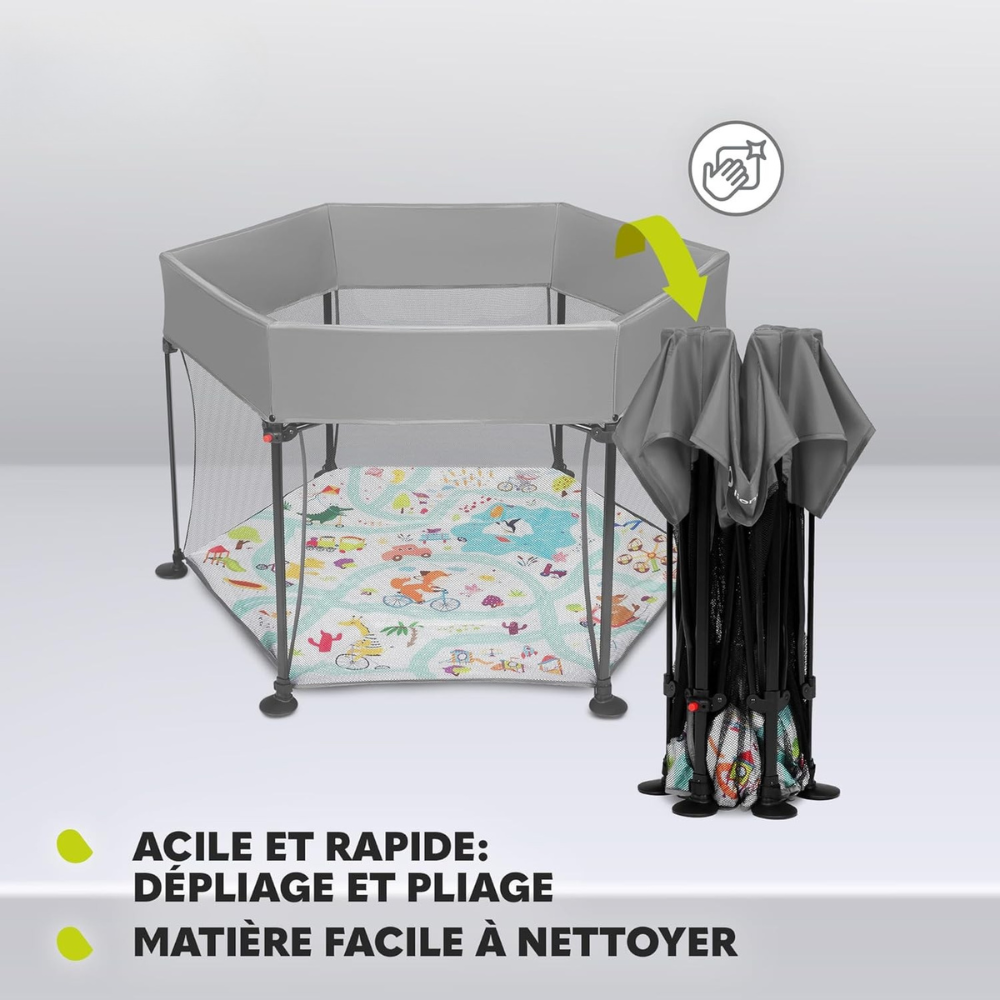 Parc bébé hexagonal