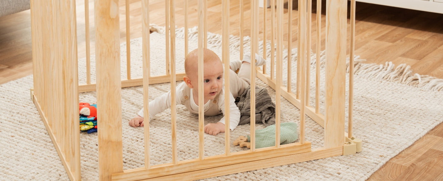 Parc pour bébé en bois