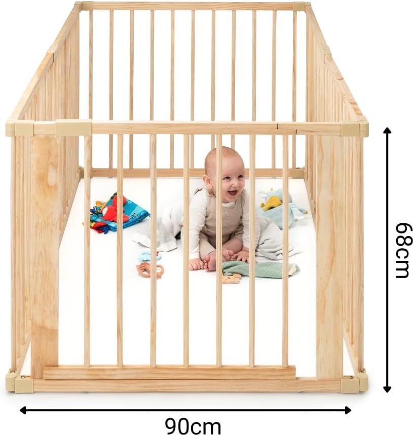 Parc pour bébé en bois