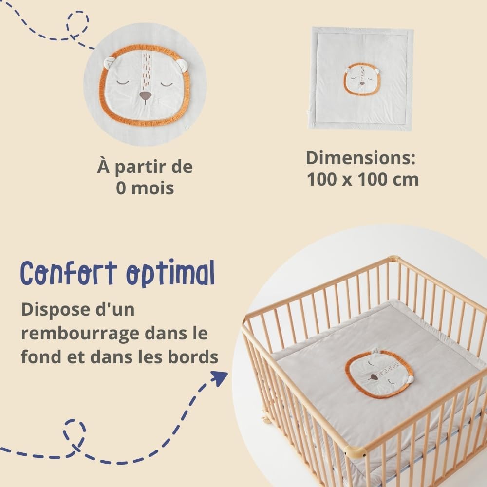 Tapis parc bébé 100x100