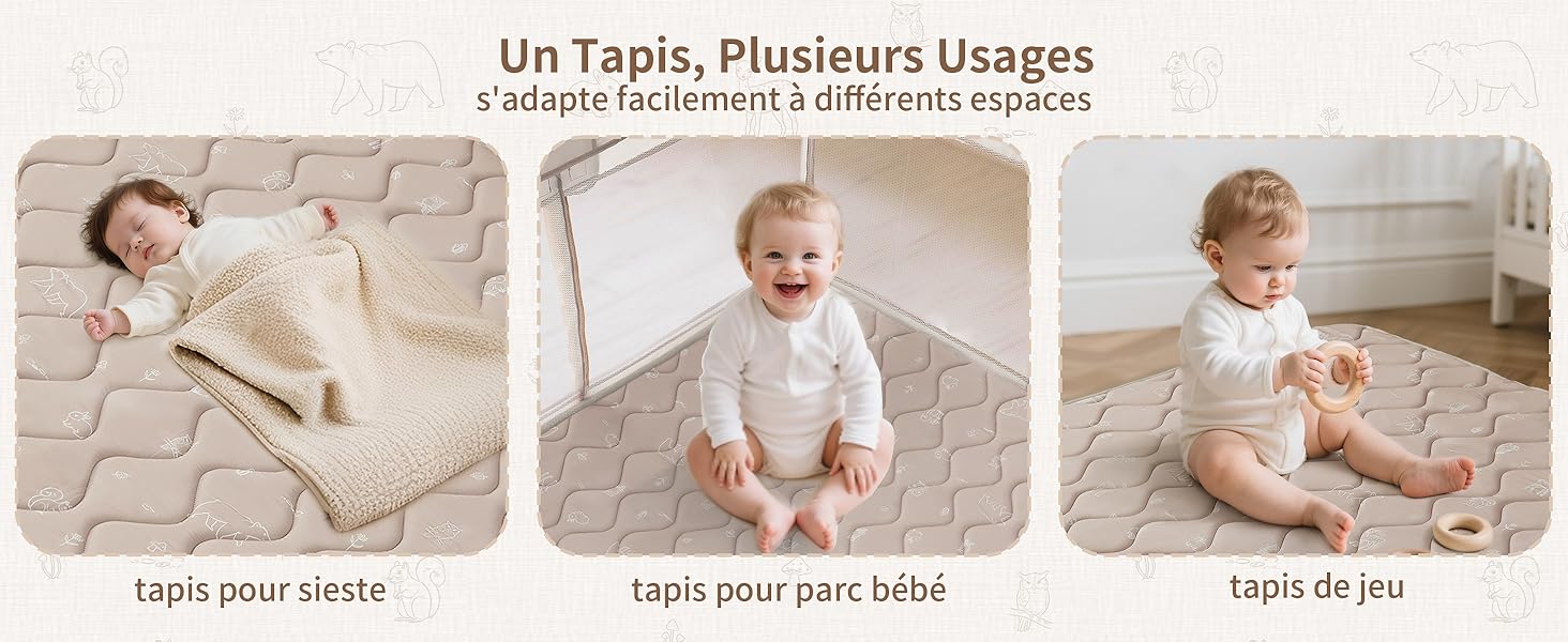 Tapis parc bébé 120x120
