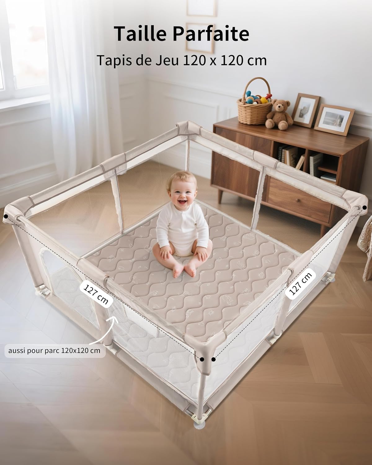 Tapis parc bébé 120x120
