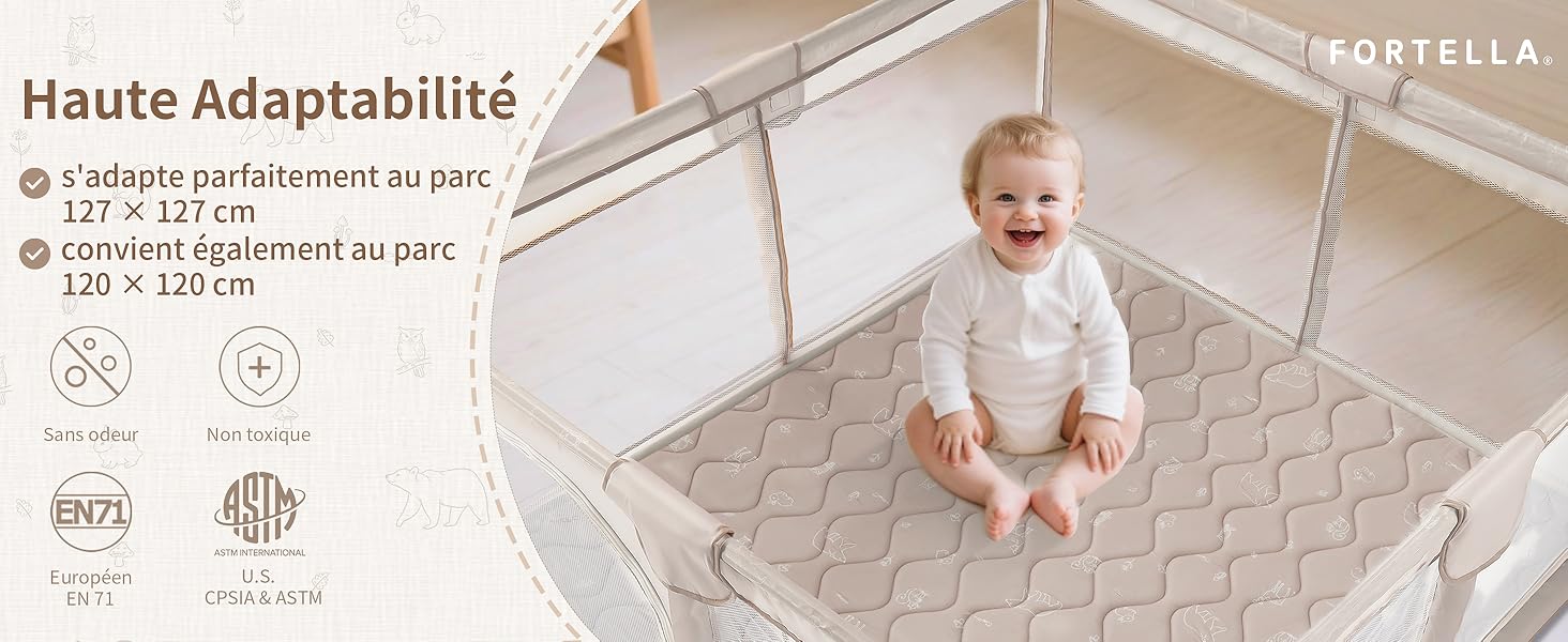 Tapis parc bébé 120x120